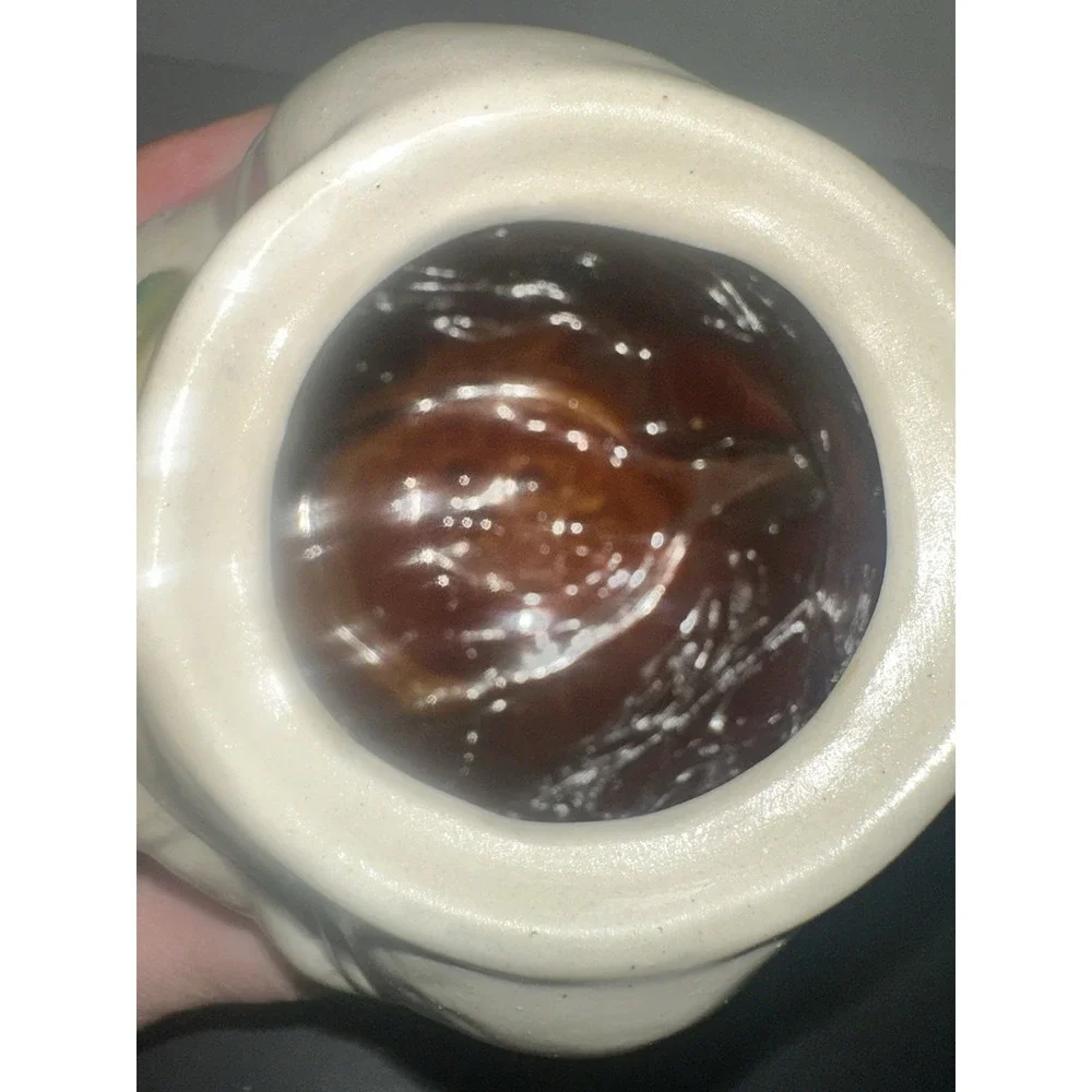 VTG Kitchen Witch On Broom Tea Potion Pot R.J. Drinkwater Ceramic Pottery